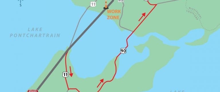 Upcoming I-10 Lane Closures